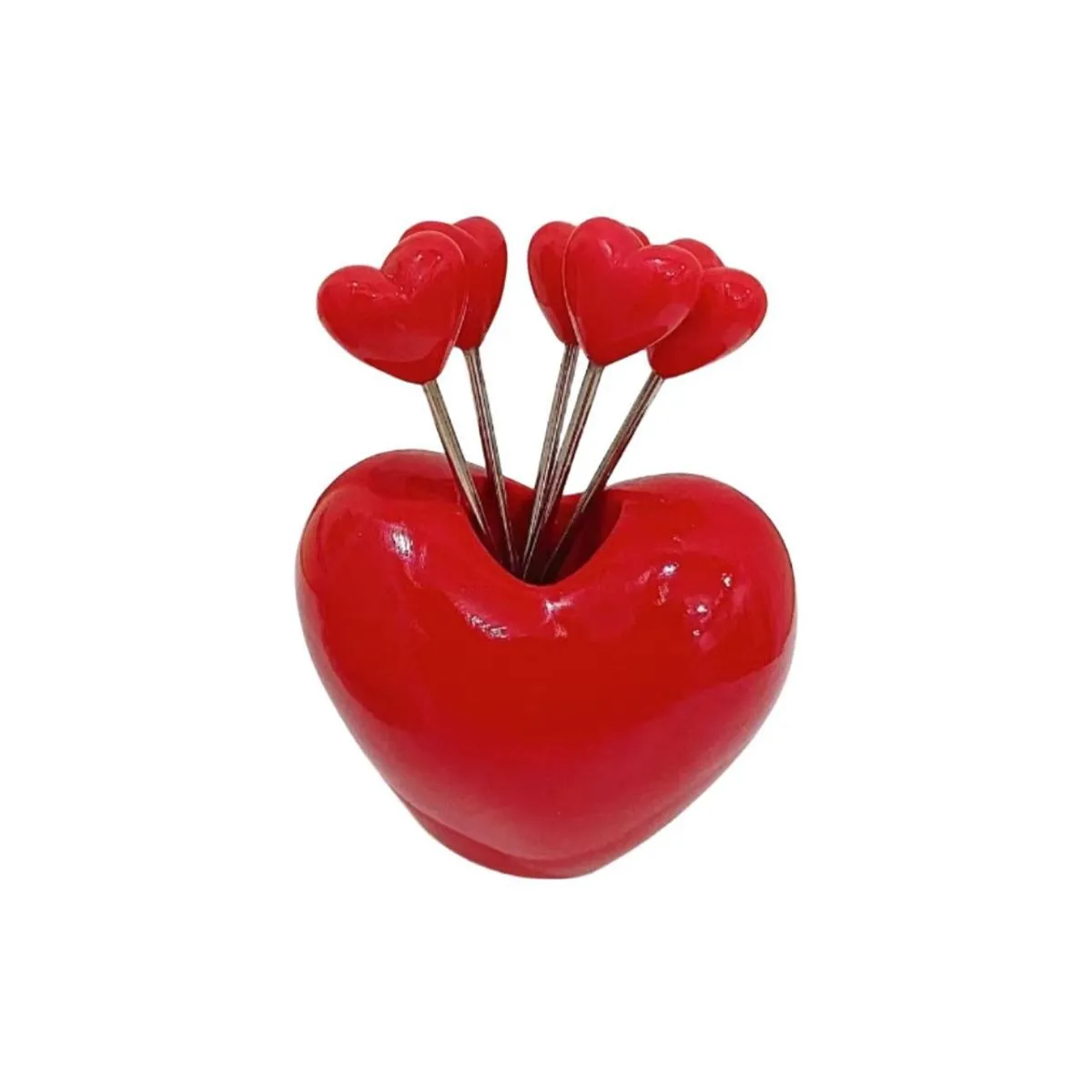 Heart-Shaped Stainless Steel Fruit Forks – Creative Mini Dessert Forks Set for Fruits, Cakes, Pastries & Snacks, Cute Appetizer Forks for Kids & Adults, Reusable